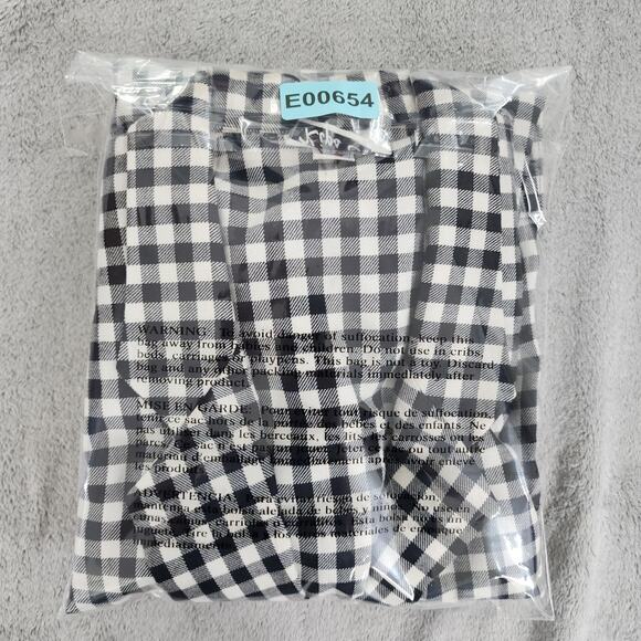 Vintage 80s Kips Bay Blazer Womens Size S Black White Gingham Plaid Lightweight - Picture 9 of 9